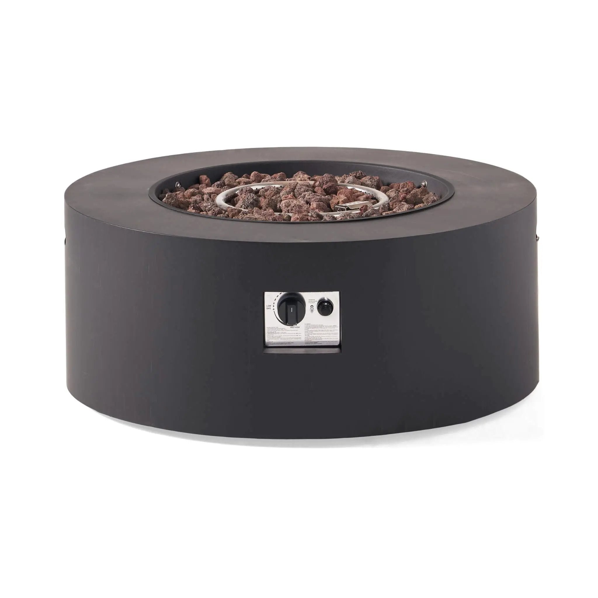 Alora Modern 32-Inch 40K BTU Round Iron Propane Fire Pit (SAK29102) by SAKSBY WHOLESALE