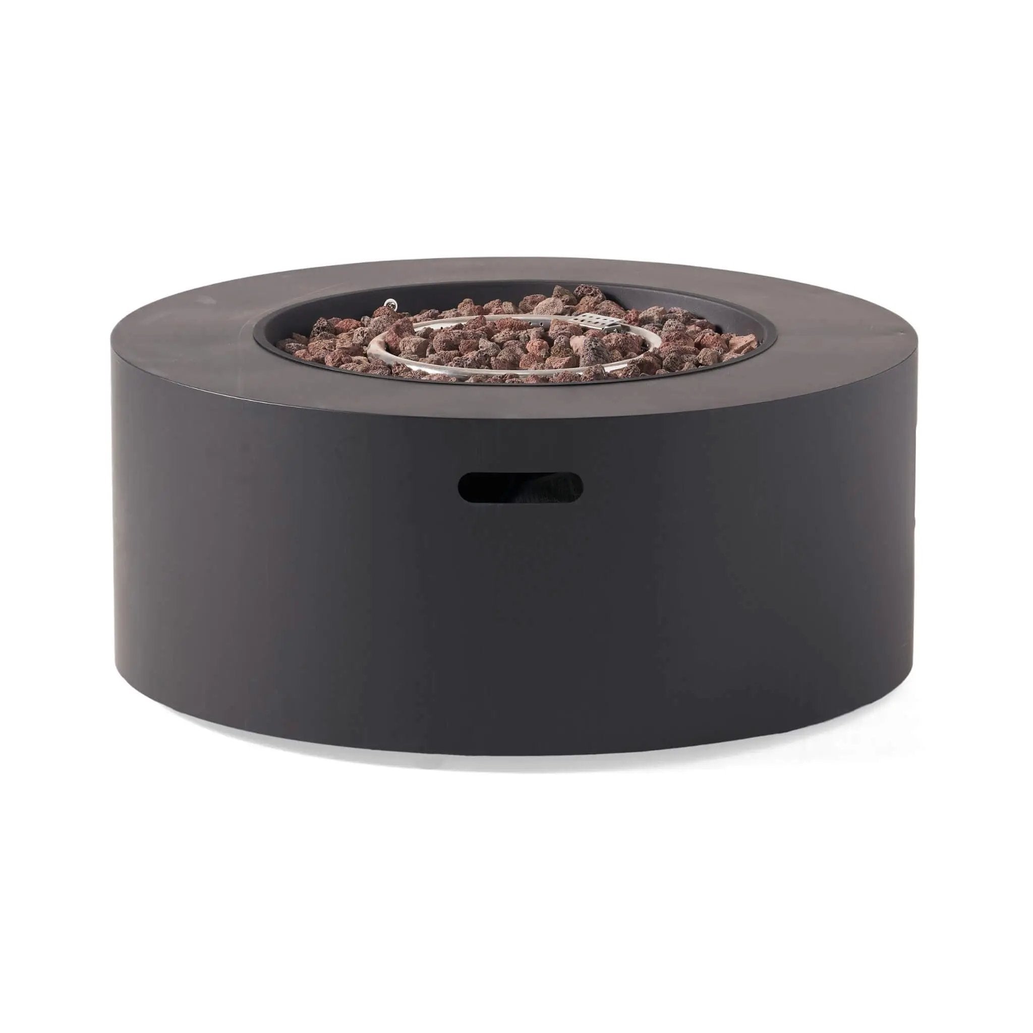 Alora Modern 32-Inch 40K BTU Round Iron Propane Fire Pit (SAK29102) by SAKSBY WHOLESALE