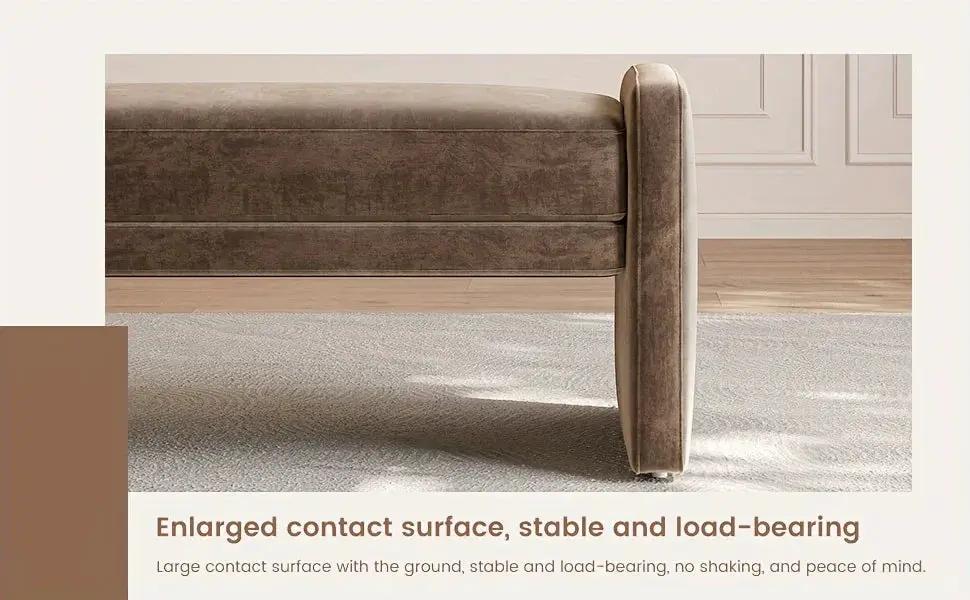 Modern Brown Entrance Shoe Changing Stool with Storage - Multifunctional Soft Seat Bench with Shoe Storage Compartment, Space-Saving Design for Entryway, Living Room, Bedroom, Hallway - Contemporary Minimalist Stool with Cush by House Of Avana
