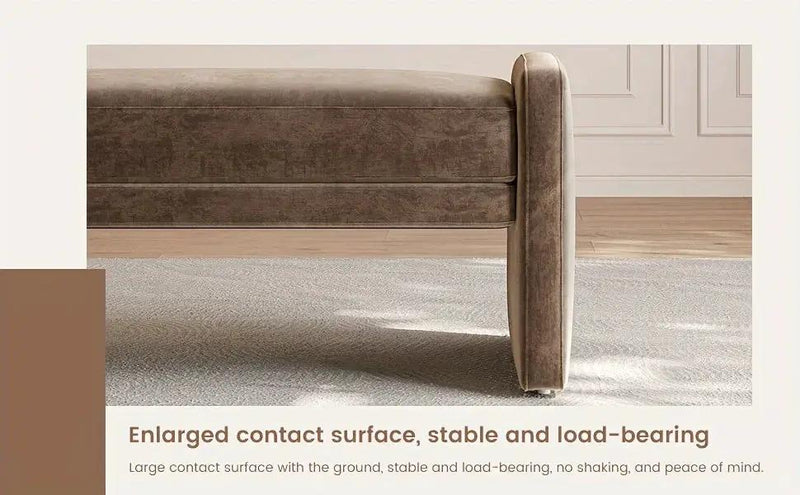 Modern Brown Entrance Shoe Changing Stool with Storage - Multifunctional Soft Seat Bench with Shoe Storage Compartment, Space-Saving Design for Entryway, Living Room, Bedroom, Hallway - Contemporary Minimalist Stool with Cush by House Of Avana