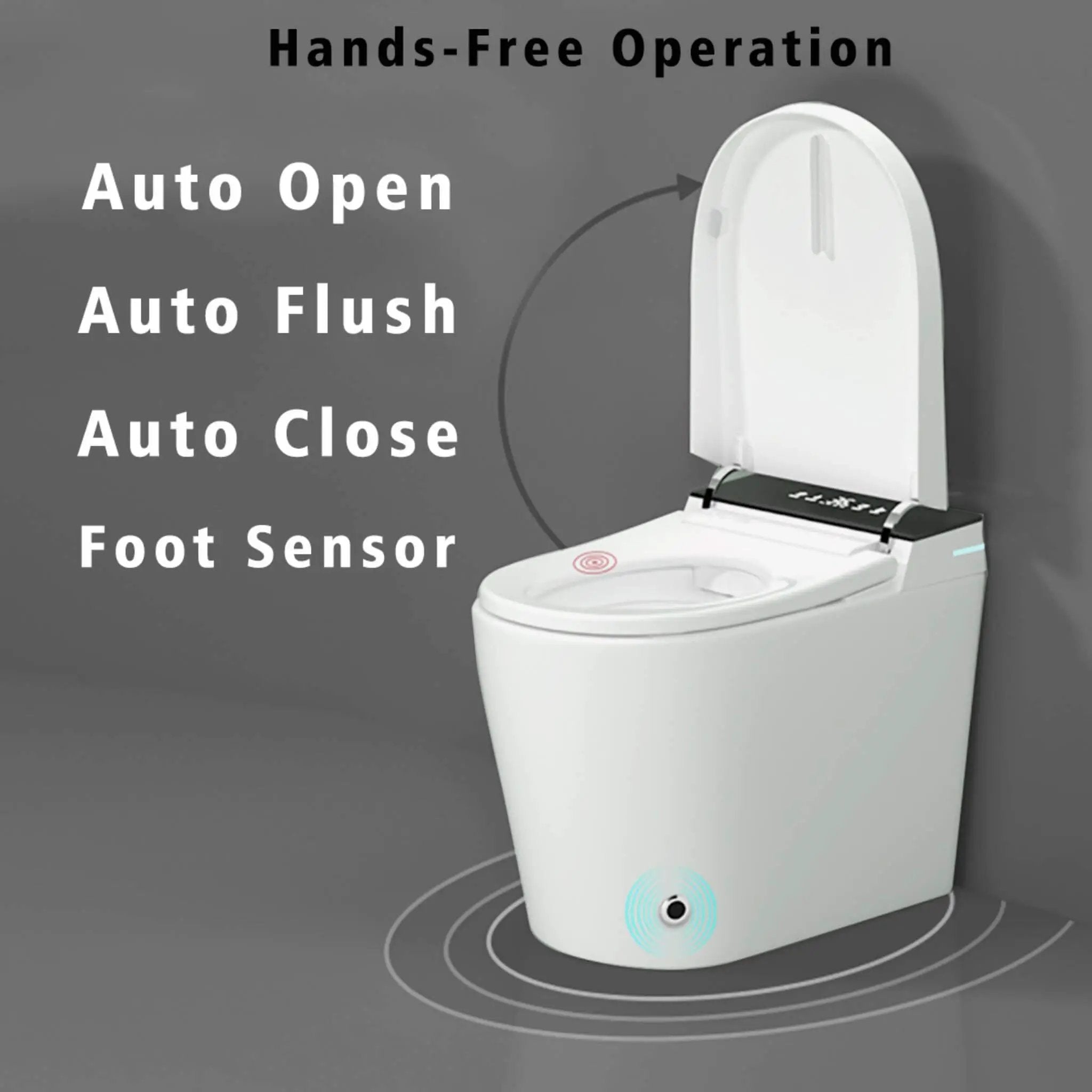 Nuvia Modern Compact Smart Tankless Toilet With Bidet, Auto Open, Auto Flush, Heated Seat And Air Dryer (SAK51990) by SAKSBY WHOLESALE