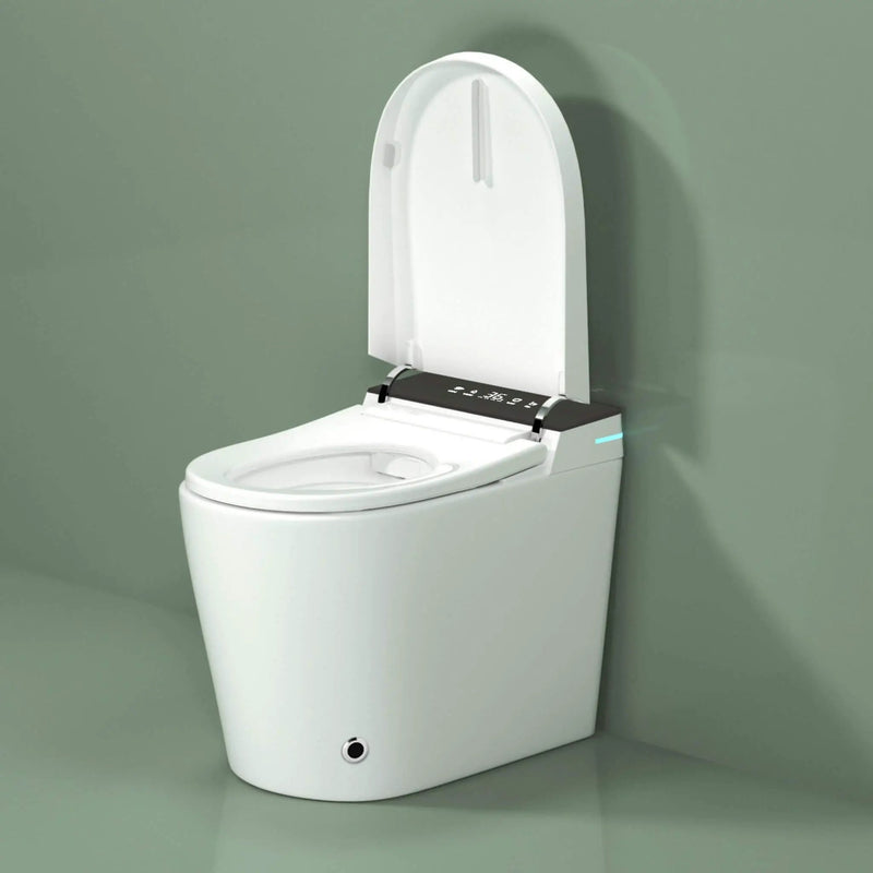 Nuvia Modern Compact Smart Tankless Toilet With Bidet, Auto Open, Auto Flush, Heated Seat And Air Dryer (SAK51990) by SAKSBY WHOLESALE