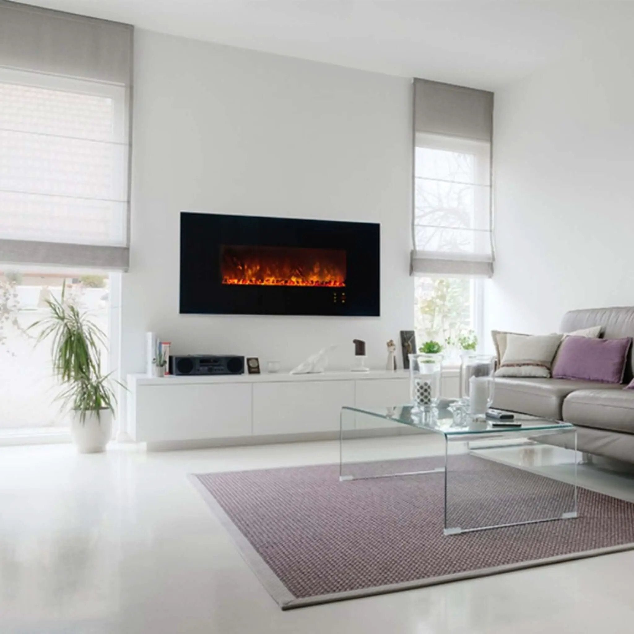 Modern Flames Ambiance 60-Inch Built-In Electric Fireplace With LED Flame Technology [AL60CLX2-G] (SAK12890) by SAKSBY WHOLESALE