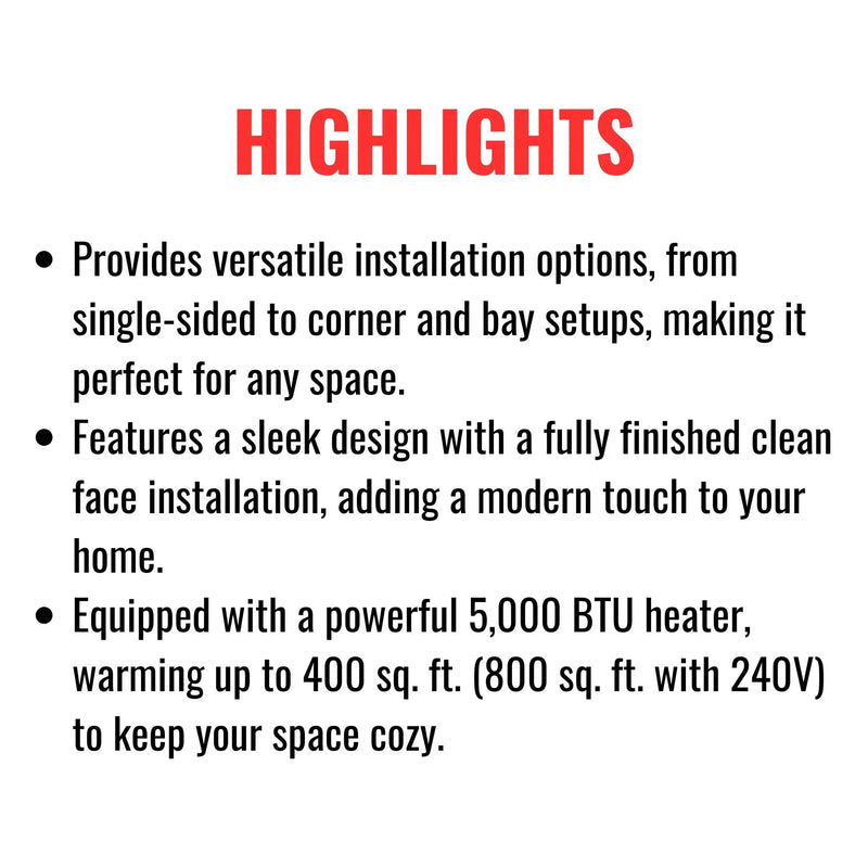 Modern Flames Landscape Pro Multi 120-Inch Linear Multi-Sided Electric Fireplace [LPM-12016V2] (SAK32876) by SAKSBY WHOLESALE