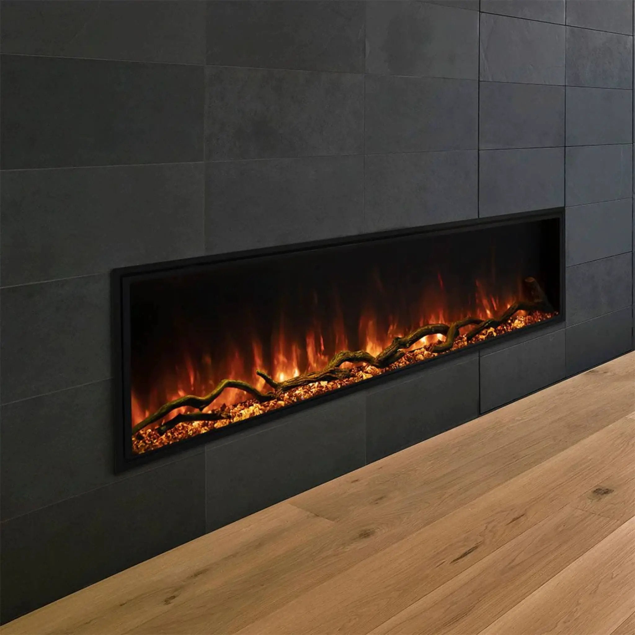 Modern Flames Landscape Pro Slim 80-Inch Built-In Wall Mount Electric Fireplace [LPS-8014V2] (SAK28642) by SAKSBY WHOLESALE