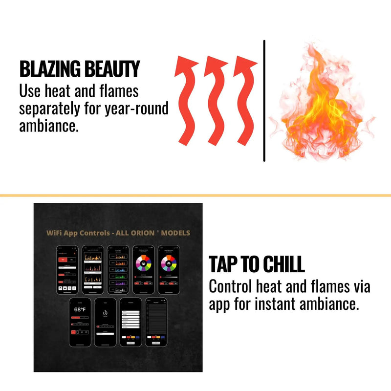 Modern Flames Orion Multi 100-Inch Heliovision Multi-Sided Electric Fireplace [OR100-MULTI] (SAK38017) by SAKSBY WHOLESALE