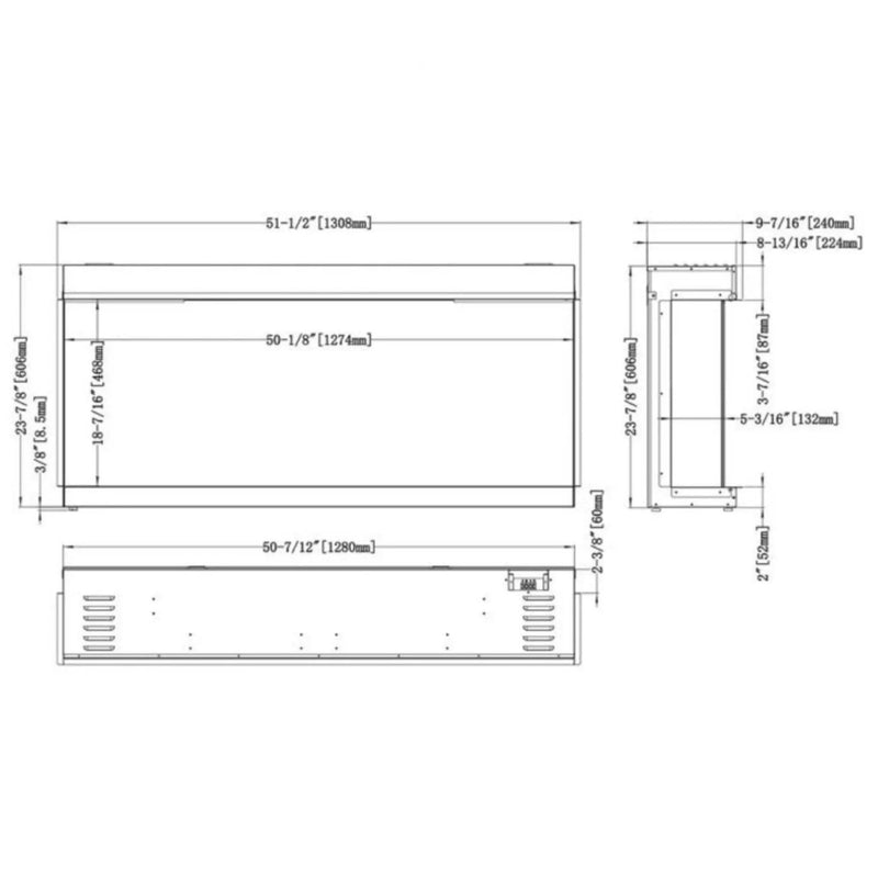 Modern Flames Orion Multi 52-Inch Heliovision Multi-View Electric Fireplace [OR52-MULTI] (SAK92056) by SAKSBY WHOLESALE