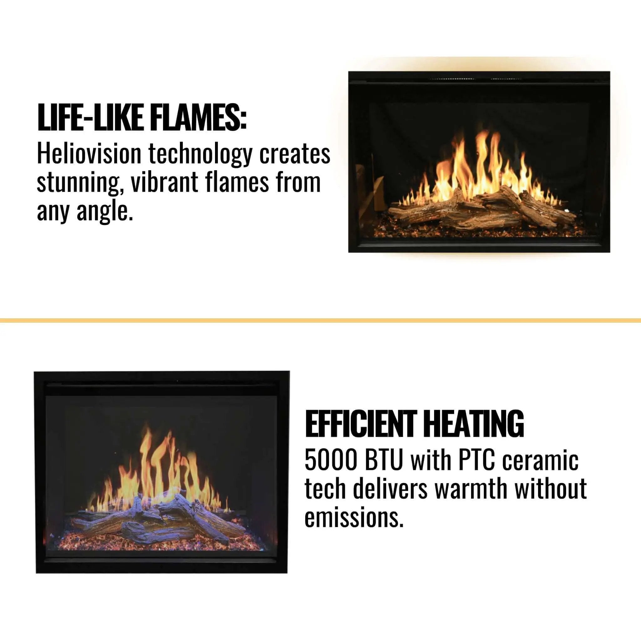 Modern Flames Orion Traditional 54-Inch Heliovision Electric Fireplace [OR54-TRAD] (SAK74620) by SAKSBY WHOLESALE