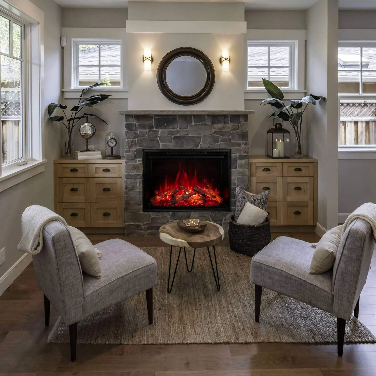 Modern Flames Redstone 30-Inch Built-In Traditional Electric Fireplace [RS-3021] (SAK84729) by SAKSBY WHOLESALE
