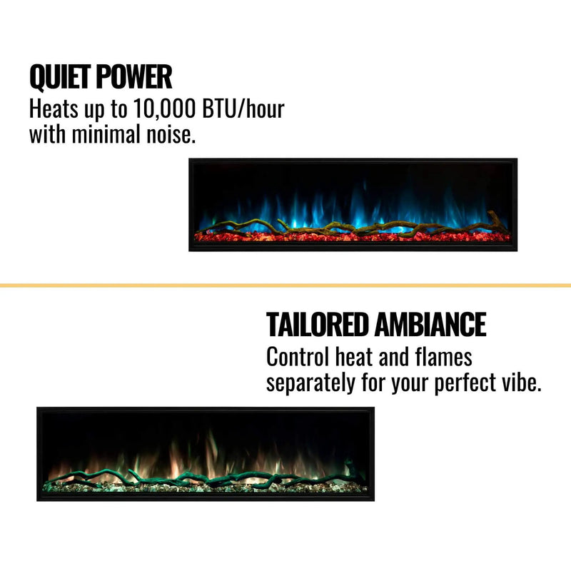 Modern Flames Landscape Pro Multi 56-Inch Linear Multi-Sided Electric Fireplace With Hybrid Flame Technology [LPM-5616V2] (SAK67390) by SAKSBY WHOLESALE