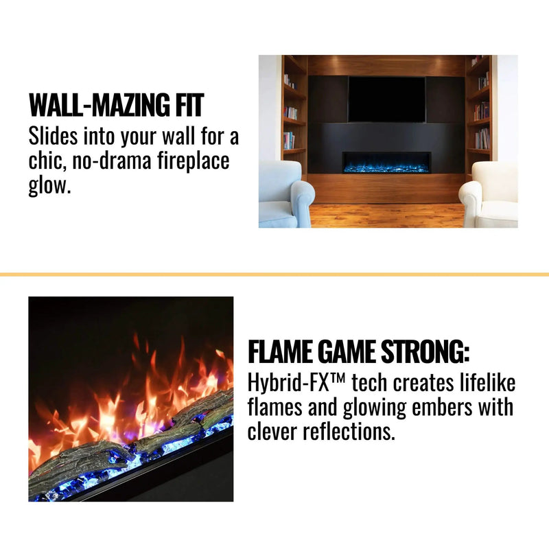 Modern Flames Landscape Pro Slim 44-Inch Built-In Linear Electric Fireplace [LPS-4414V2] (SAK18695) by SAKSBY WHOLESALE
