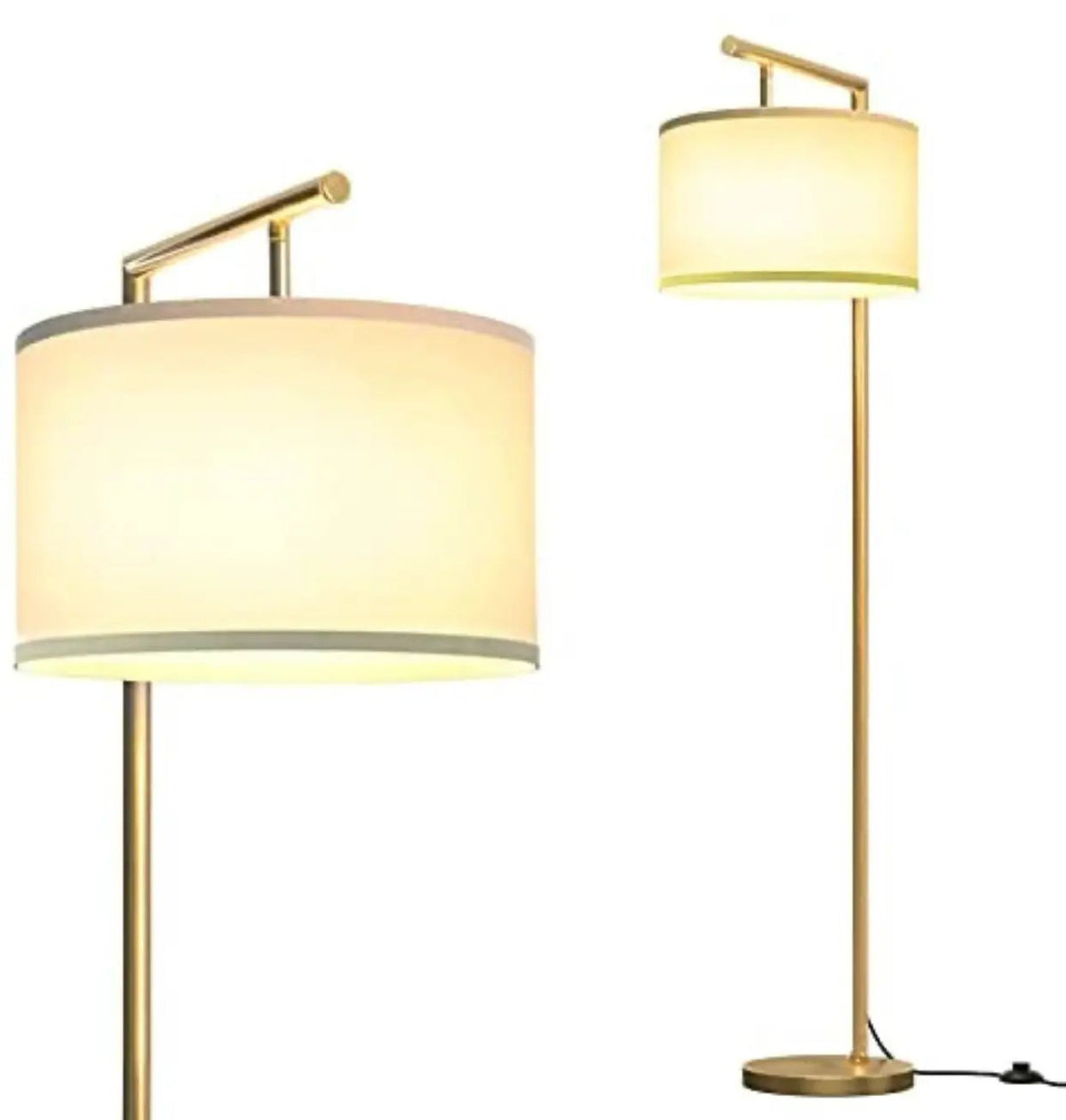 Modern Floor Lamp, Classic Standing Lamp Reading Standing Light for Bedroom Living Room with LED Bulb by Outdoor Solar Outlet