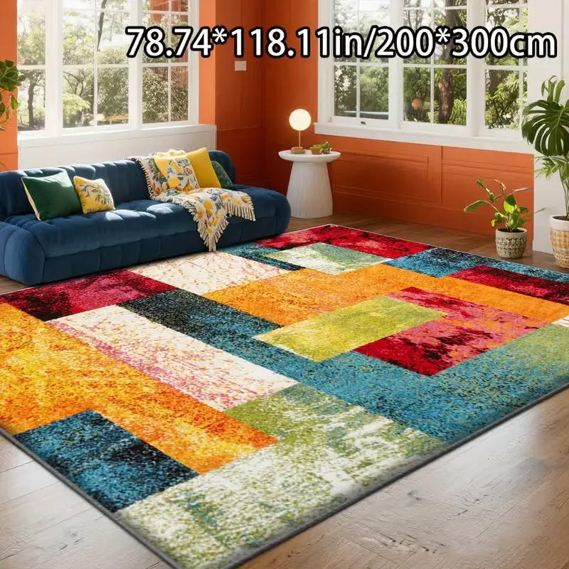 Modern Geometric Plush Ultra-Soft Multi-Use Rug by House Of Avana