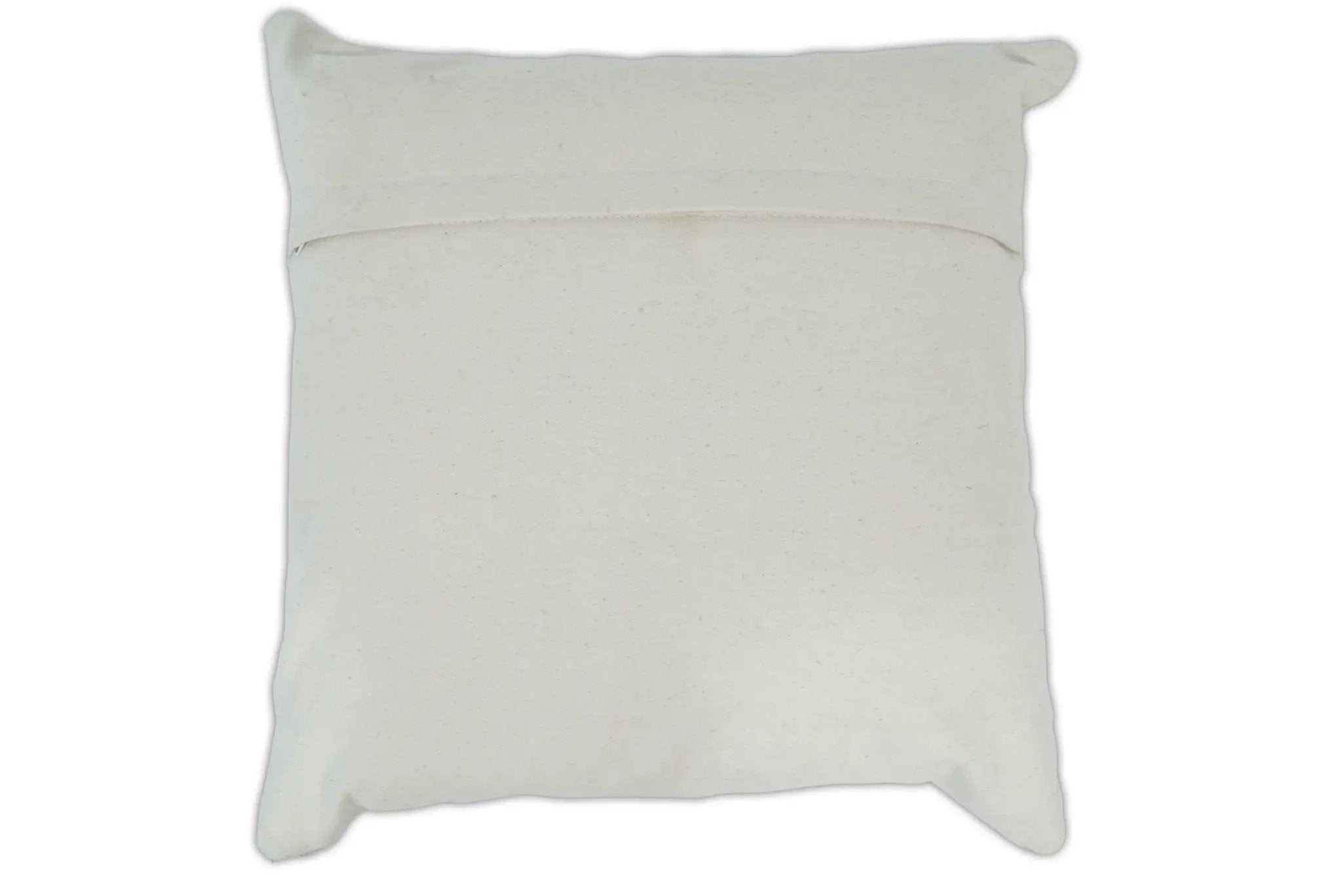 Modern Geometric Silver and Ivory Striped Genuine leather Pillow, Cushion | PL18 by The Rug Decor