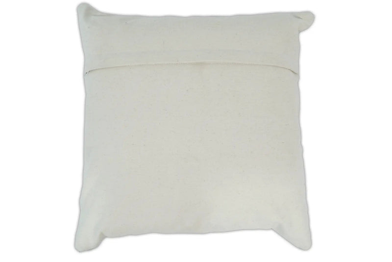 Modern Geometric Silver and Ivory Striped Genuine leather Pillow, Cushion | PL18 by The Rug Decor