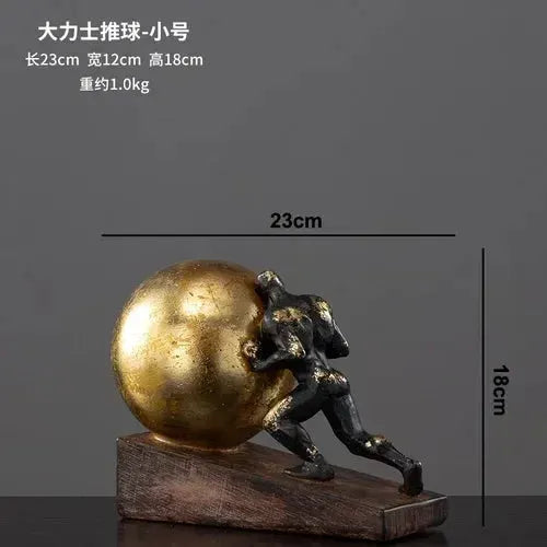 Modern Gymnast Statue Bronze Abstract Figure for Your Home or Office by House Of Avana