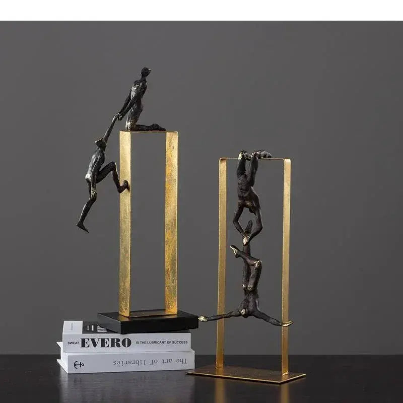 Modern Gymnast Statue Bronze Abstract Figure for Your Home or Office by House Of Avana
