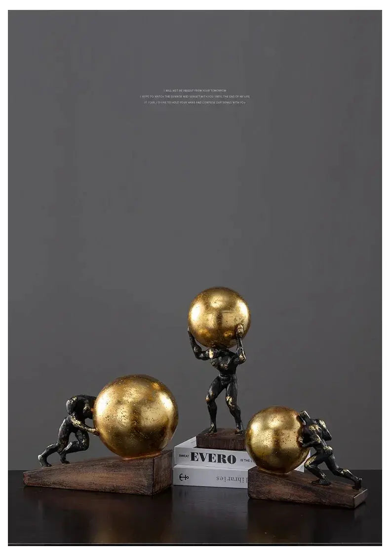 Modern Gymnast Statue Bronze Abstract Figure for Your Home or Office by House Of Avana