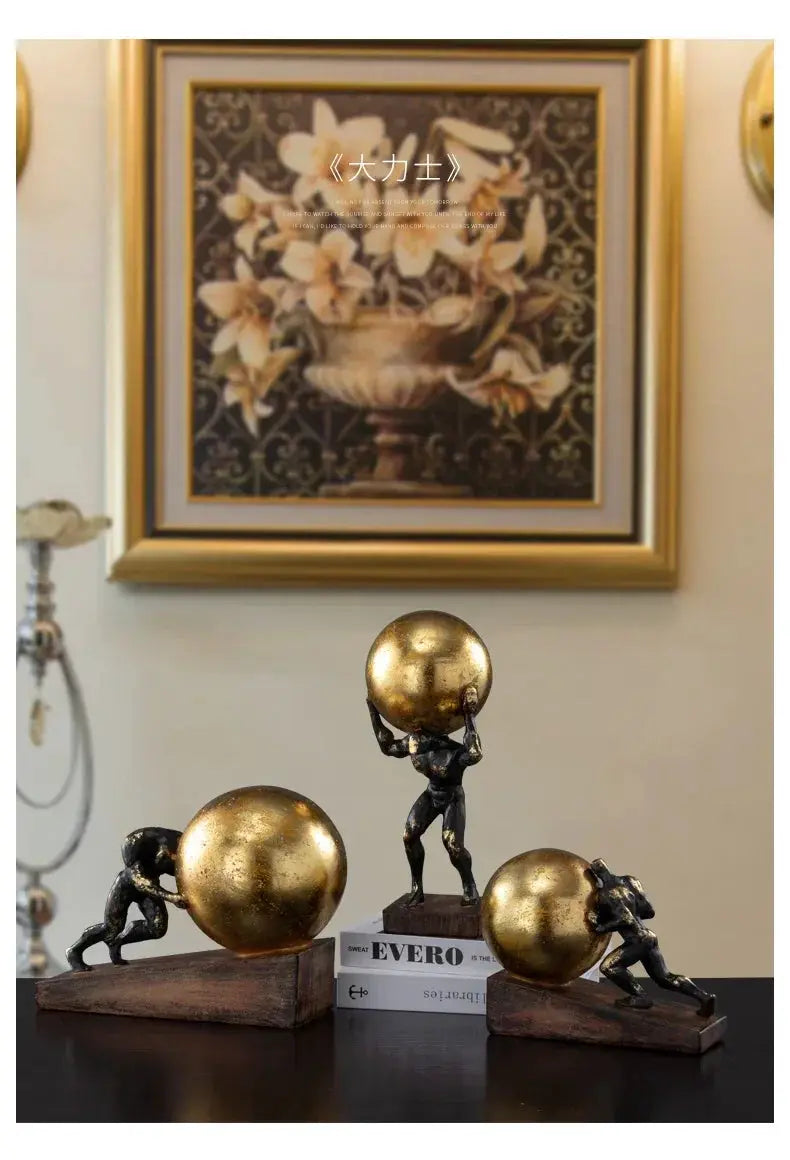 Modern Gymnast Statue Bronze Abstract Figure for Your Home or Office by House Of Avana