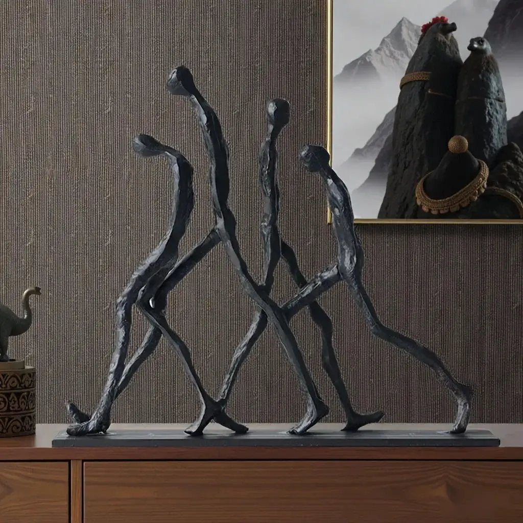 Abstract Ascending Figures Sculpture for Modern Home Decor by House Of Avana