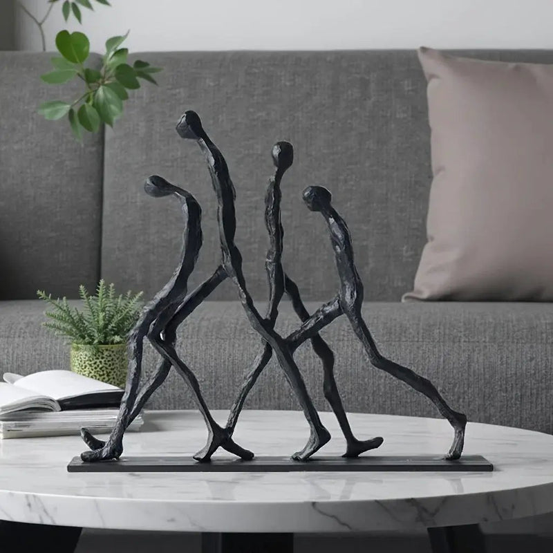 Abstract Ascending Figures Sculpture for Modern Home Decor by House Of Avana