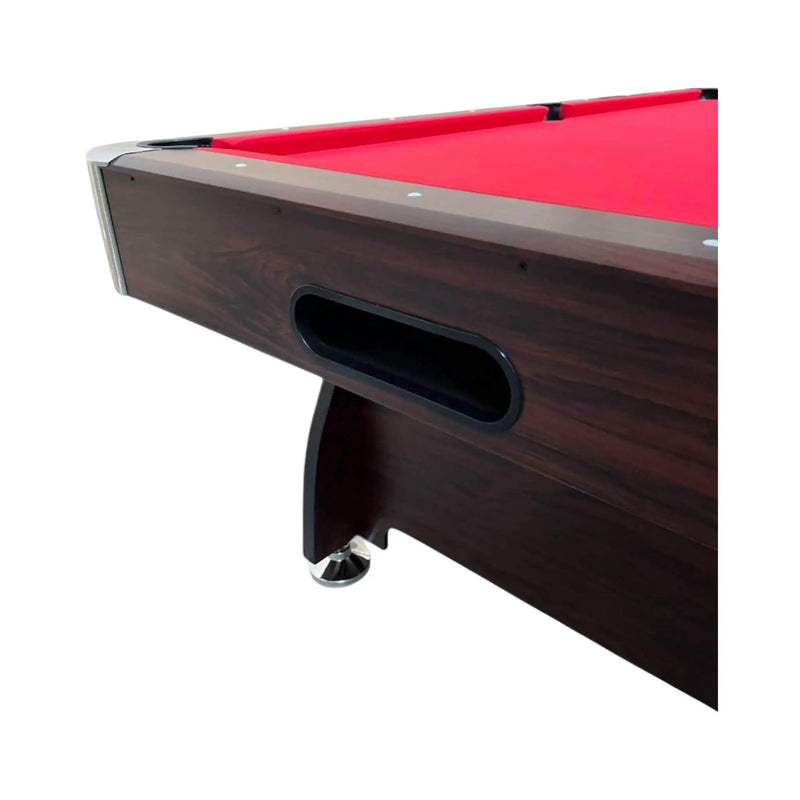 8FT Modern Red Felt Billiard Pool Table With Automatic Ball Return And Accessories Kit (SAK76139) by SAKSBY WHOLESALE