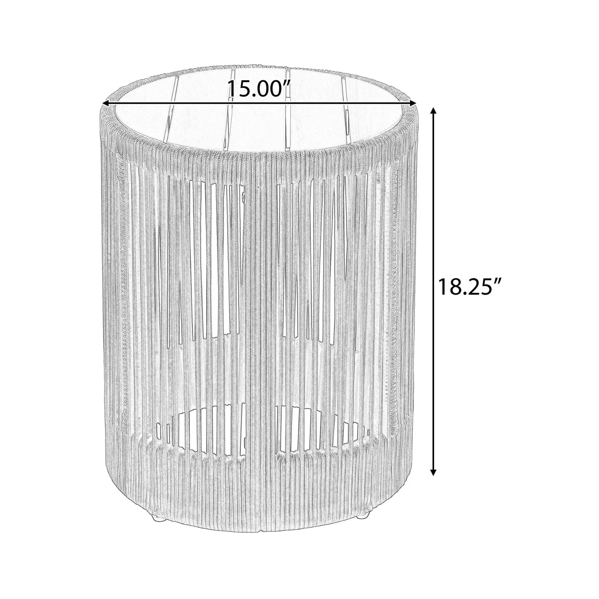 Alora Modern Rustic Coffee Table & Side Table With Woven Rope Design (SAK56739) by SAKSBY WHOLESALE