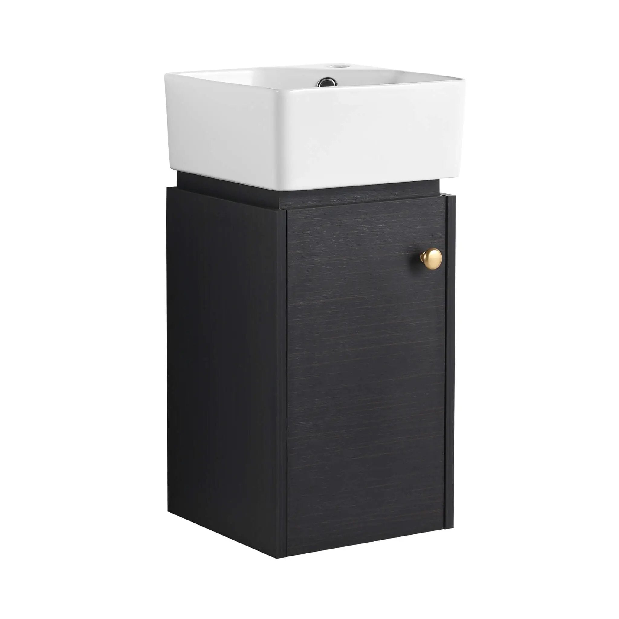 Nuvia Modern Wall-Mounted Bathroom Vanity With Ceramic Sink And Soft Close Door (SAK05214) by SAKSBY WHOLESALE