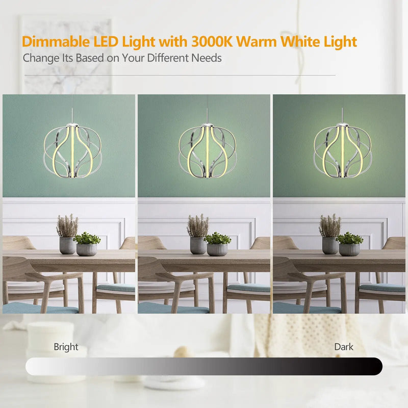 Modern Dimmable Warm White LED Chandelier by DirectDeals