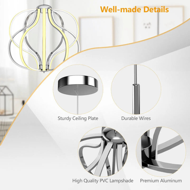 Modern Dimmable Warm White LED Chandelier by DirectDeals