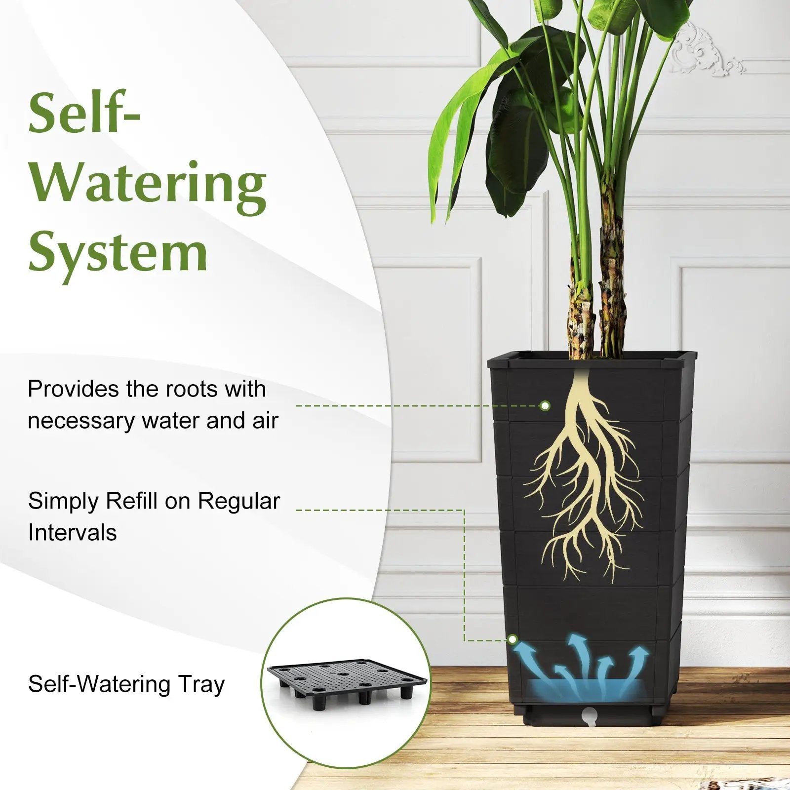 Modern Flower Planter for Front Porch and Lobby by DirectDeals