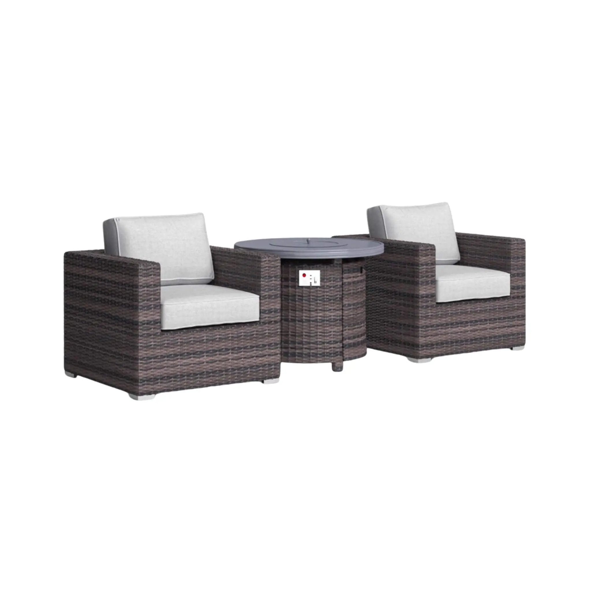 Alora 3-Piece Modular Rattan Patio Sofa Set With Weather-Resistant Cushions (SAK75321) by SAKSBY WHOLESALE