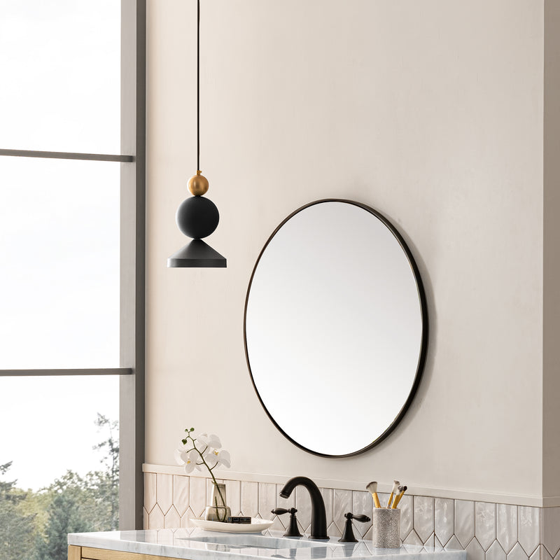 James Martin Rohe 30" Mirror, Matte Black, view 3