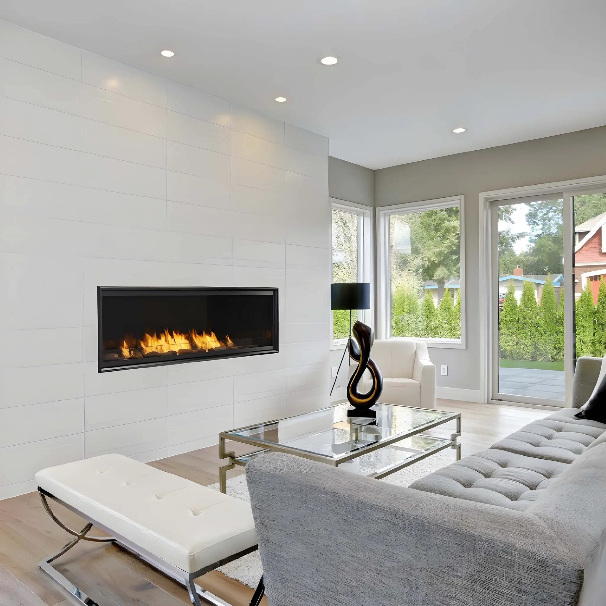 Monessen Artisan AVFL 60-Inch Vent-Free Linear Natural Gas Fireplace With IPI Plus Electronic Ignition [AVFL60NIF] (SAK27584) by SAKSBY WHOLESALE