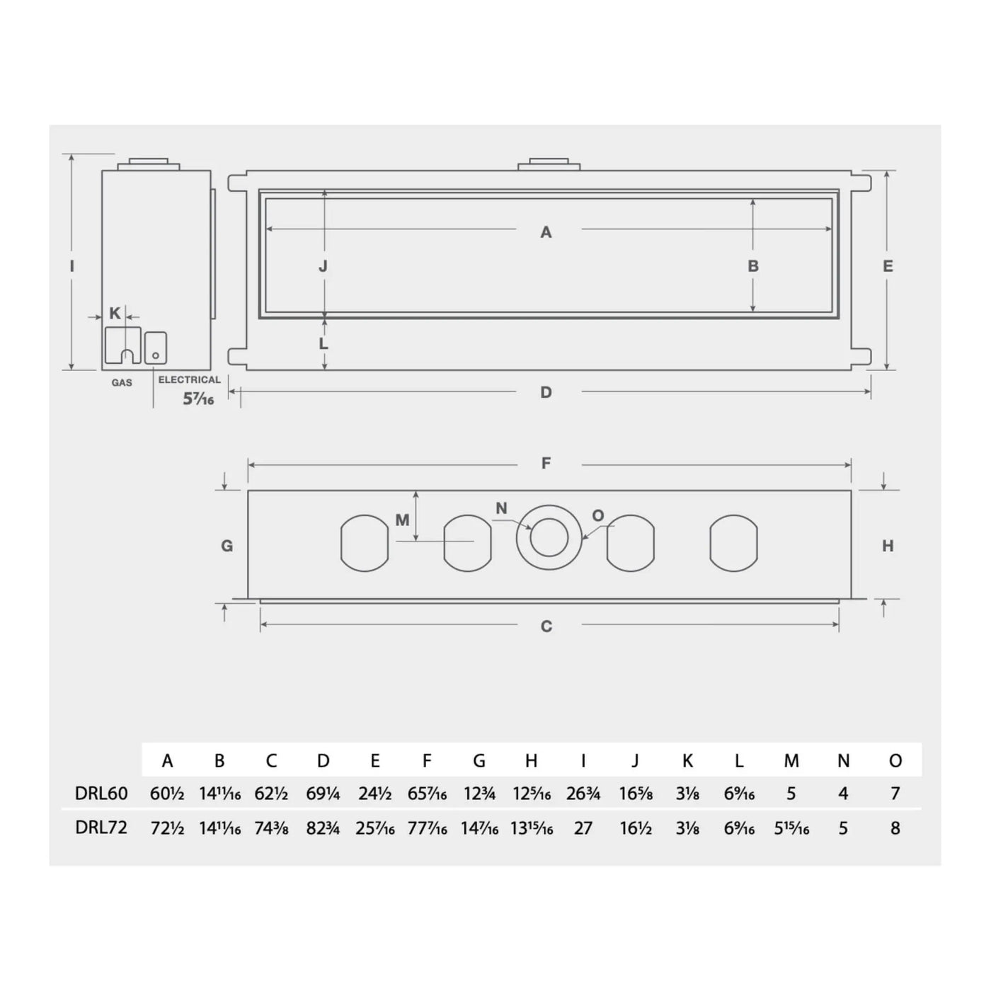 Montigo DelRay Full Load Direct Vent Linear Natural Gas Fireplace With Remote Controlled Fans [DRL36/48/7213NI-2] (SAK56384) by SAKSBY WHOLESALE