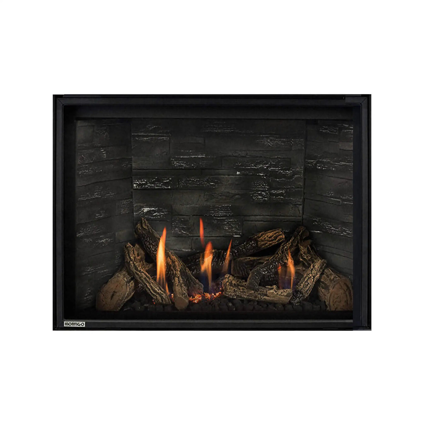 Montigo DelRay Square Full Load Direct Vent Natural Gas Fireplace With Battery Backup [DRSQ34/38/42NI-2] (SAK15983) by SAKSBY WHOLESALE