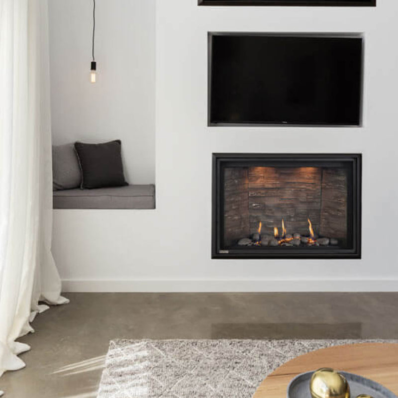 Montigo DelRay Square Full Load Direct Vent Natural Gas Fireplace With Battery Backup [DRSQ34/38/42NI-2] (SAK15983) by SAKSBY WHOLESALE