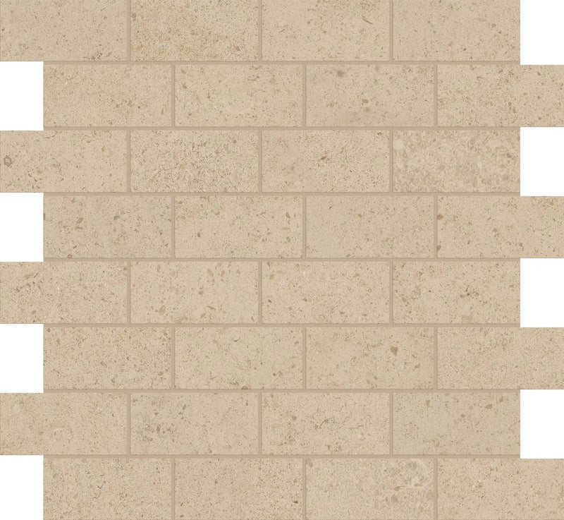 Mood Biscuit Bullnose Limestone Look Porcelain Moldings 3x24 by landmarkceramics