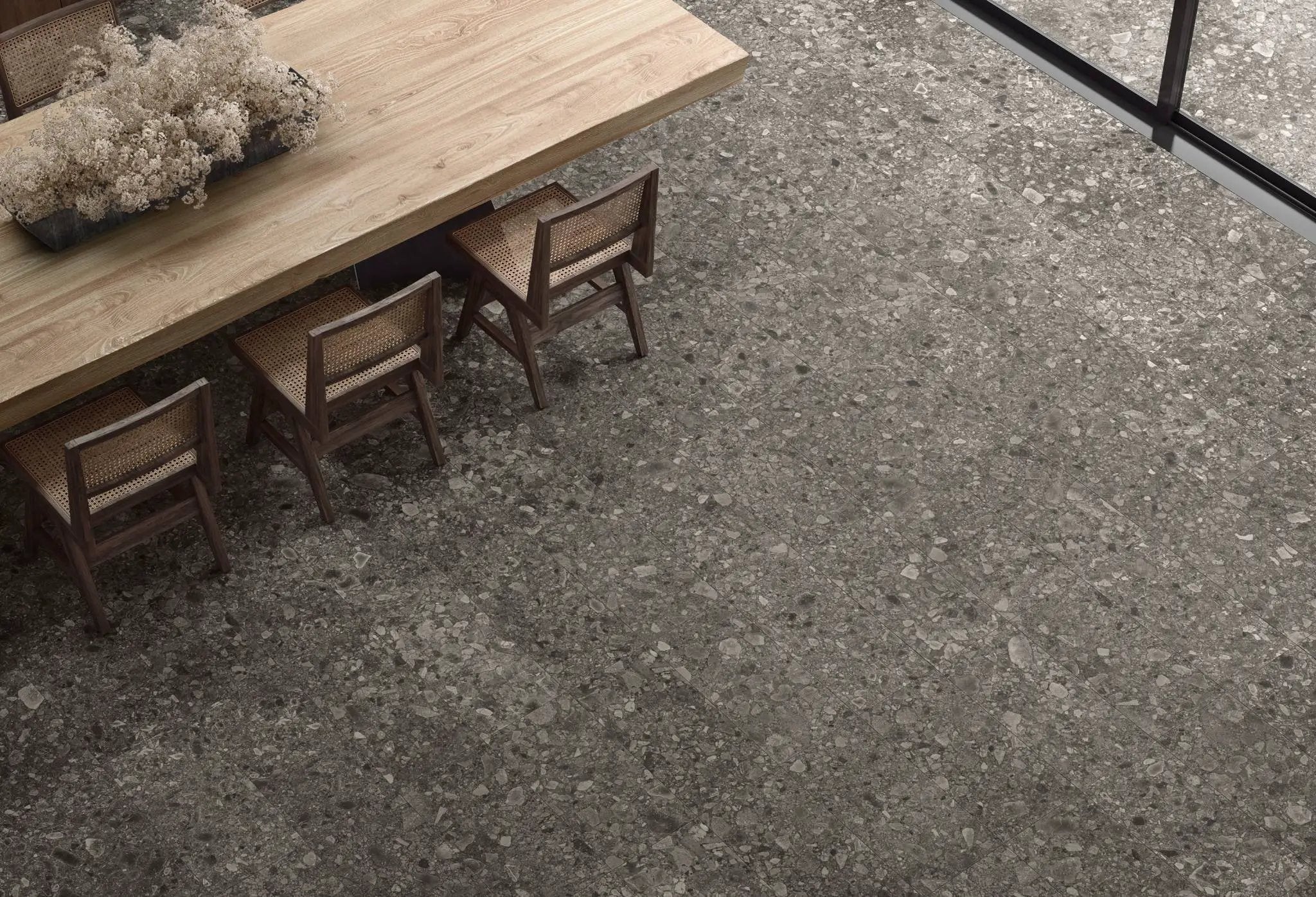 Frontier20 Smoke Limestone Look Porcelain Pavers 24x24 by landmarkceramics