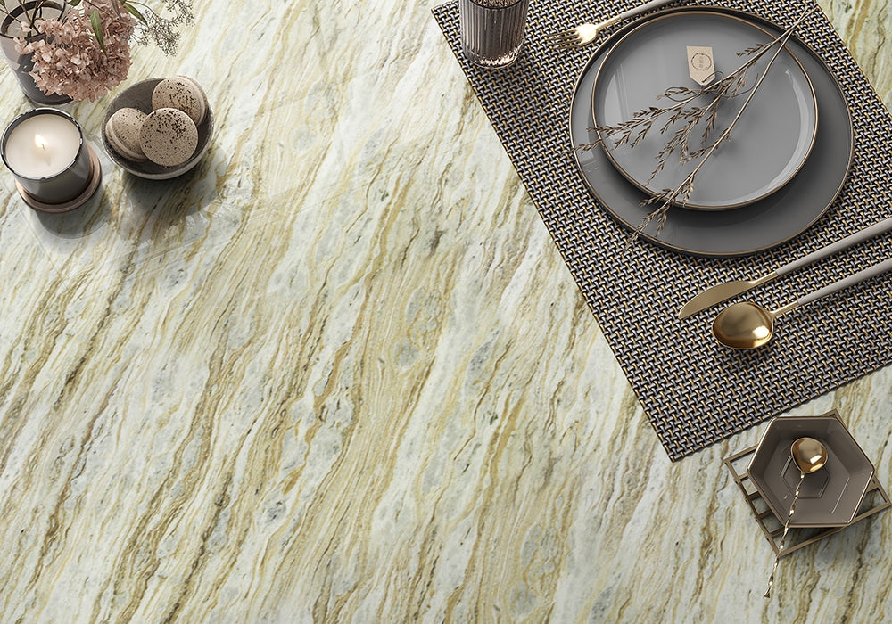 Moon Ray Polished Marble Slab Random room scene