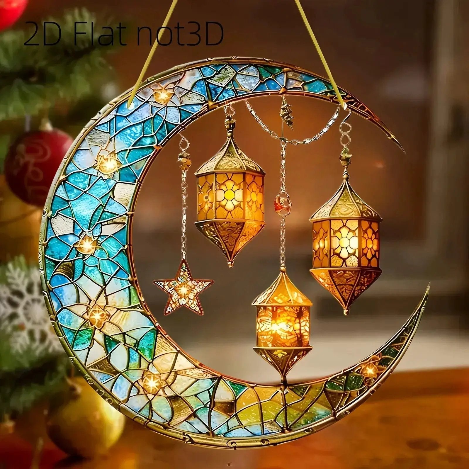 Moonlight Catcher - Colorful Stained Glass 20cm by House Of Avana