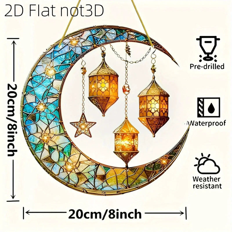 Moonlight Catcher - Colorful Stained Glass 20cm by House Of Avana