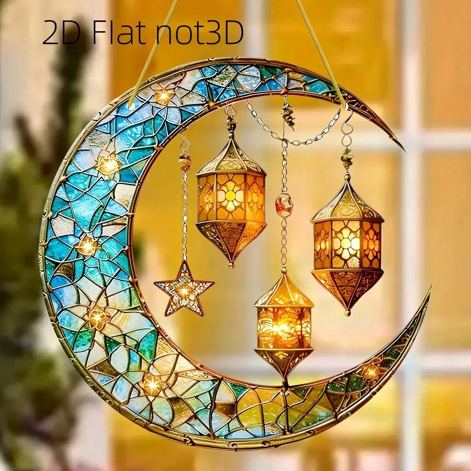 Moonlight Catcher - Colorful Stained Glass 20cm by House Of Avana