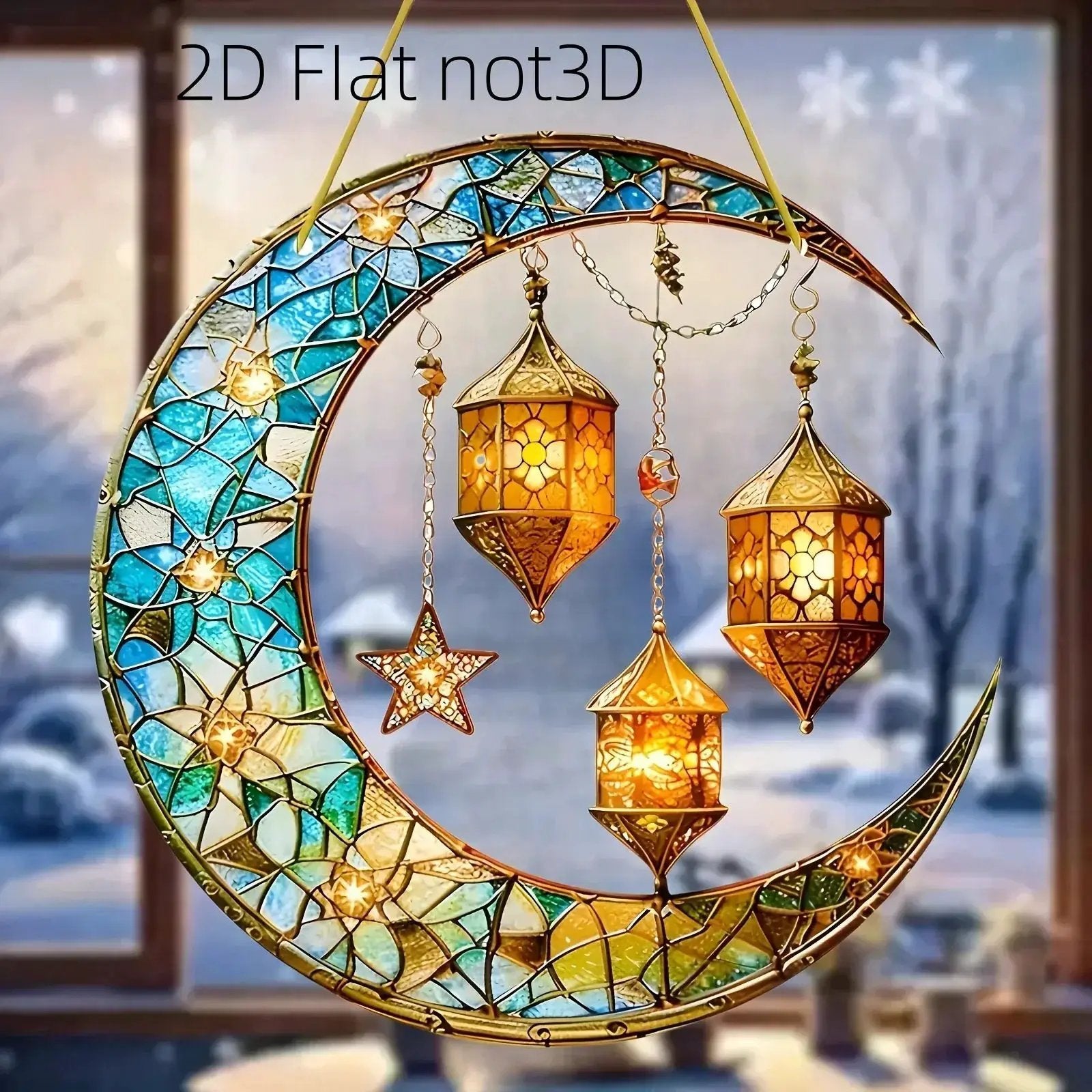 Moonlight Catcher - Colorful Stained Glass 20cm by House Of Avana