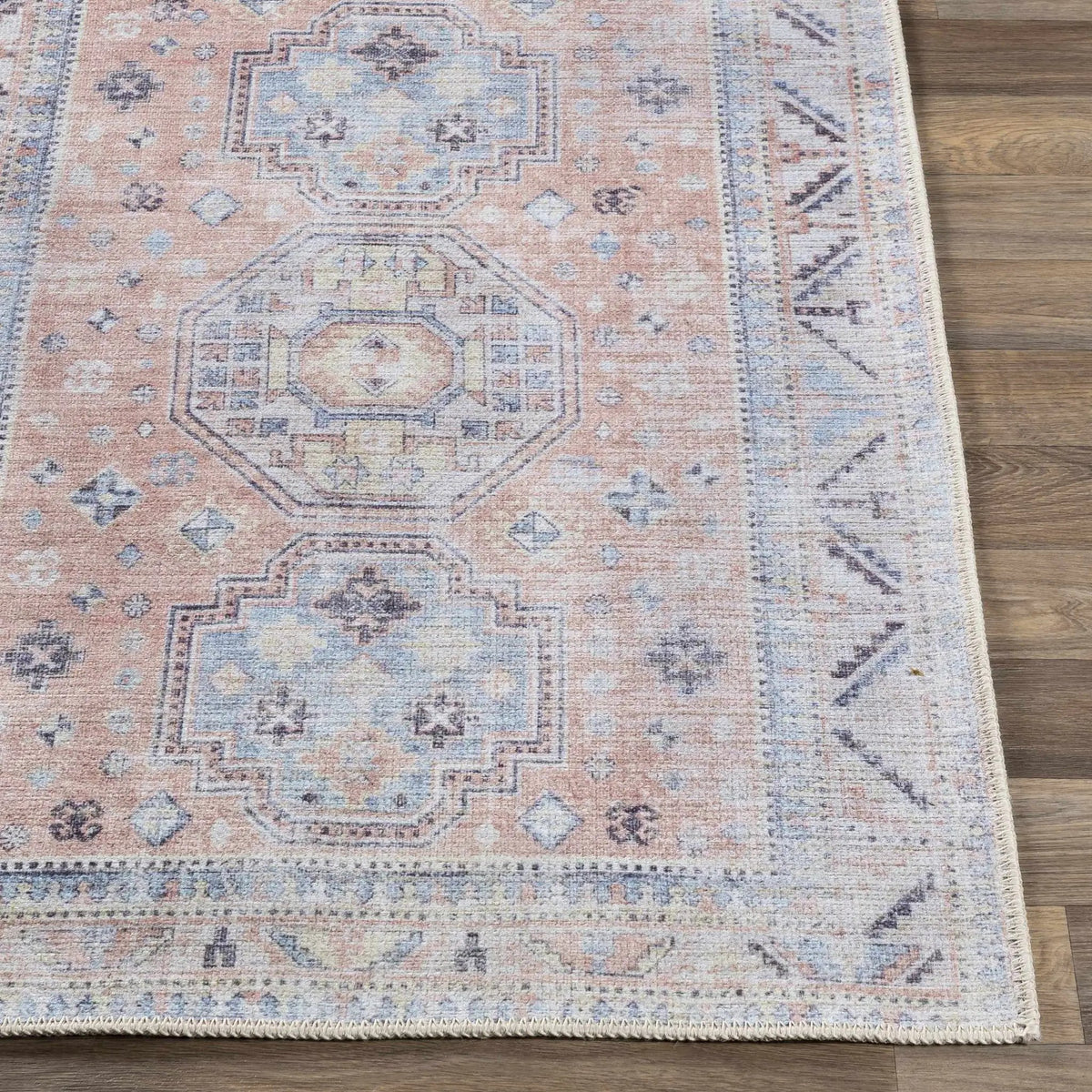 Morcott Peach Washable Area Rug, photo 6 of 21