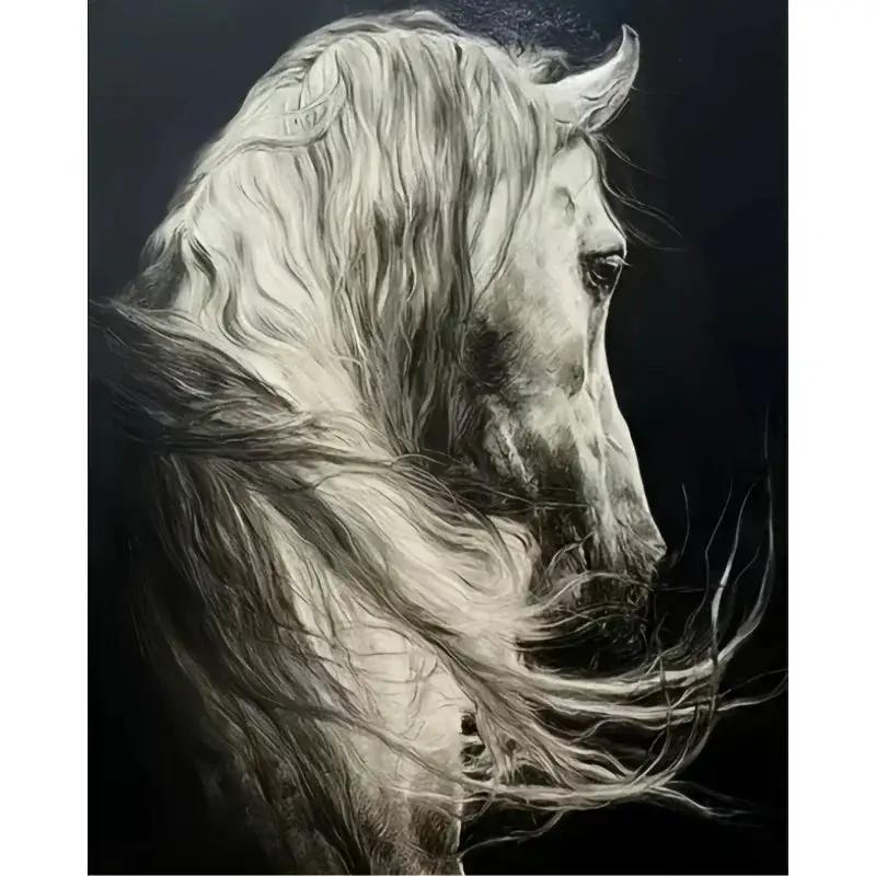 Mosaic Kit - Diamond Art White Horse by House Of Avana