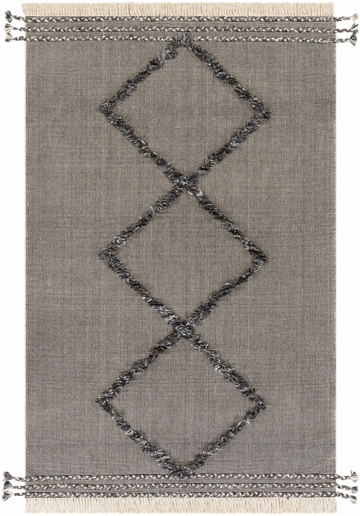 Mossman Brown Diamond High-Low Rug - Clearance