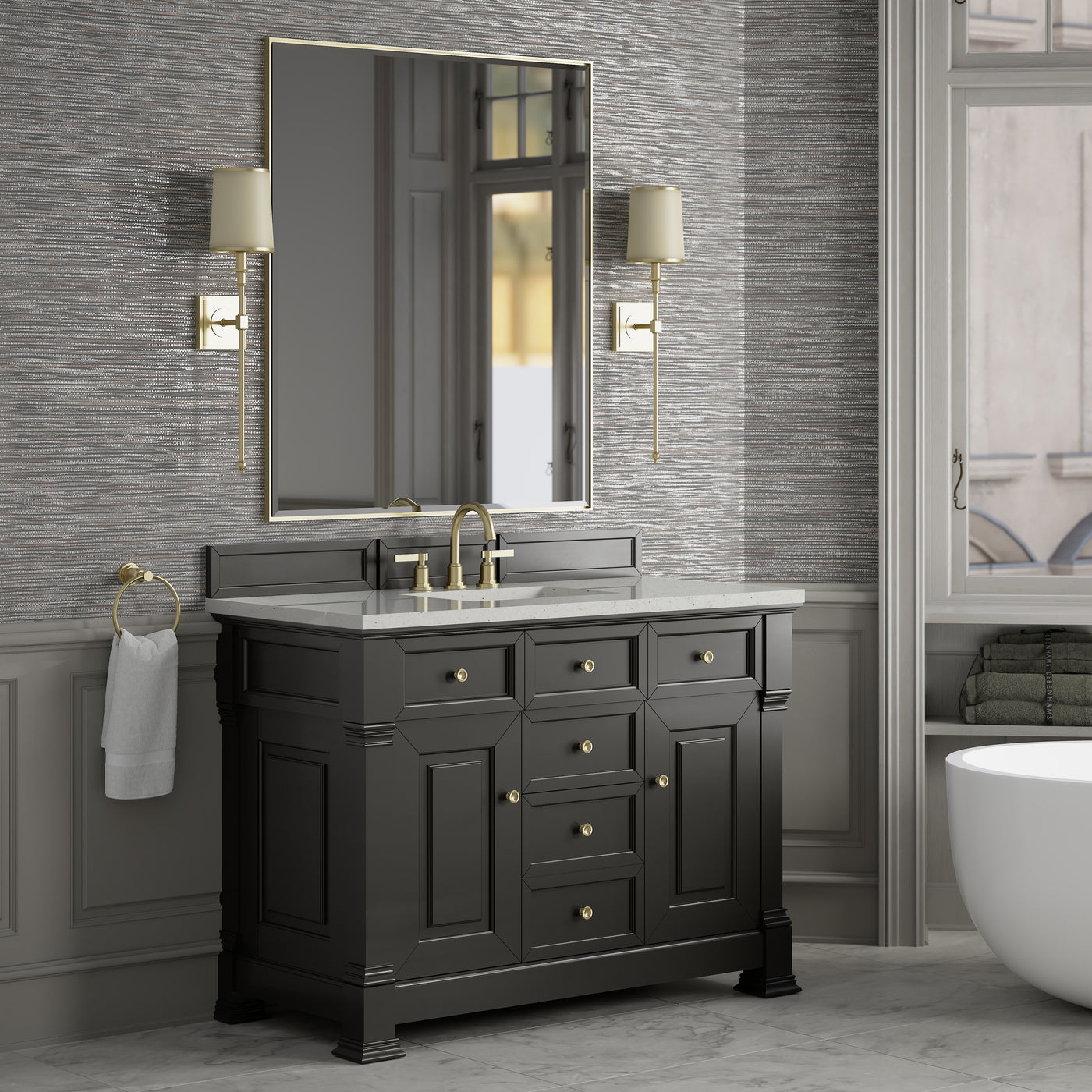 James Martin Brookfield 48" Single Bathroom Vanity, Black Onyx, view 20