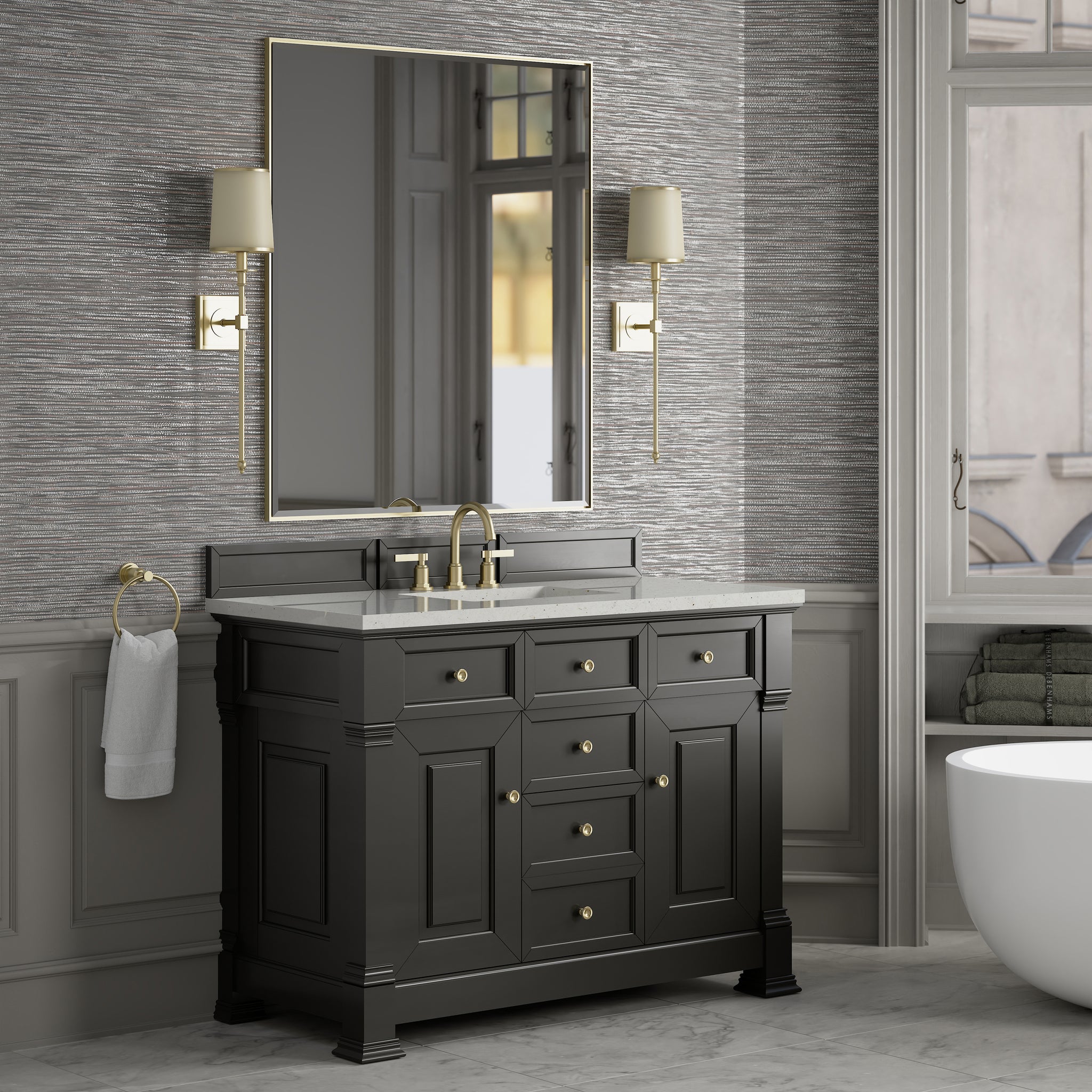 James Martin Brookfield 48" Single Bathroom Vanity, Black Onyx, view 20