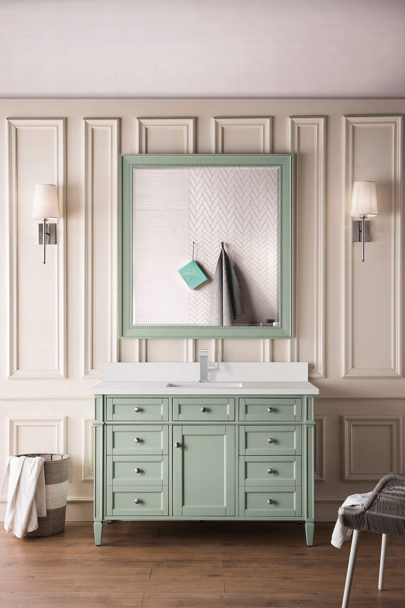 James Martin Brittany 48" Single Bathroom Vanity, Sage Green, view 33